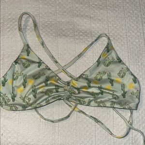 Cactus Print Bikini Top